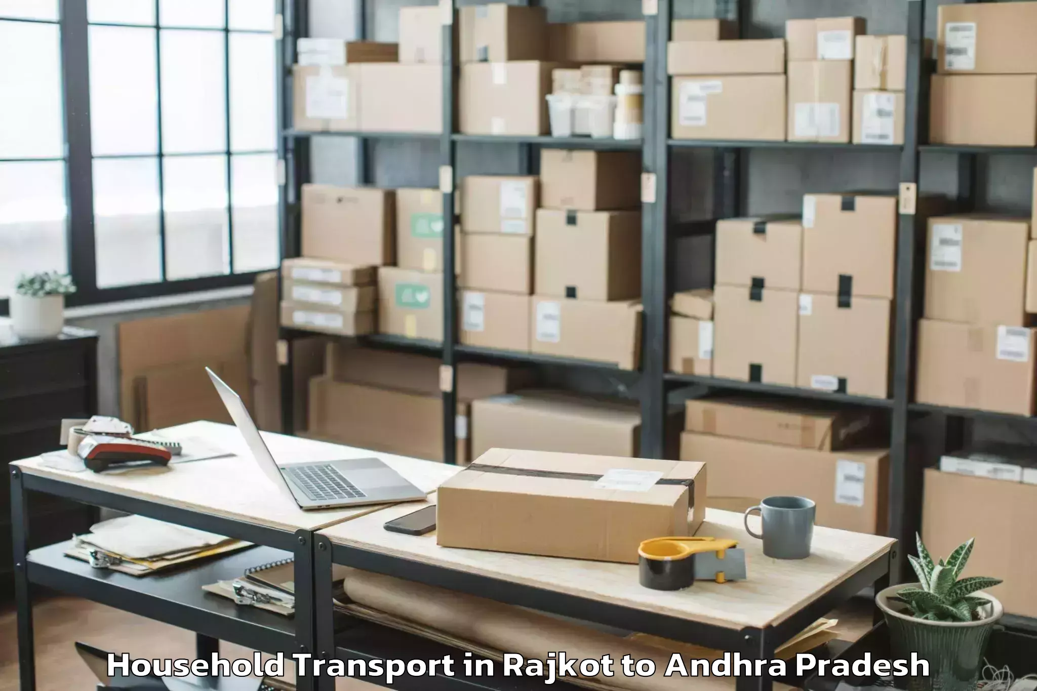 Reliable Rajkot to Laveru Household Transport